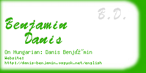benjamin danis business card